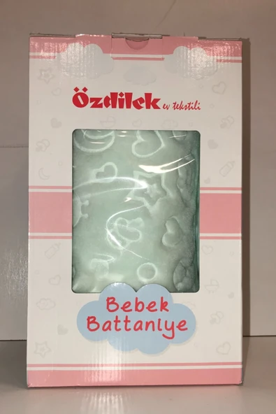 ÖZDİLEK BEBE EMBOS BATTANİYE 100*120 YEŞİL ürün görseli 1