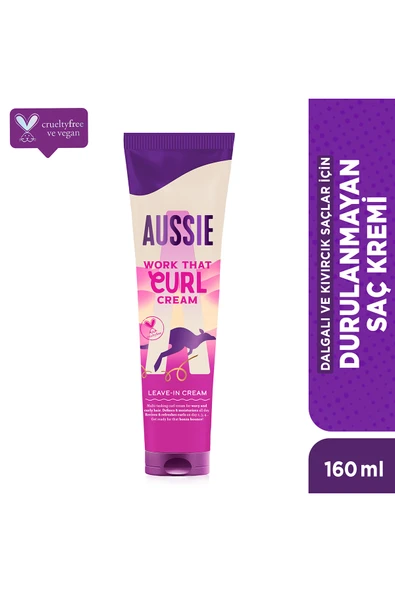 Work That Curl Dalgalı ve Kıvırcık Saçlar için Durulanmayan Saç Kremi 160ml ürün görseli 1