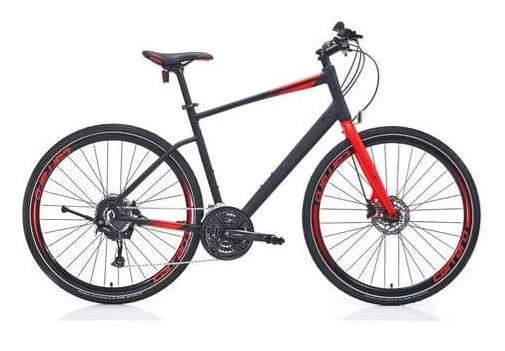 Carraro Sportive 328C Cues 18 Vites 480H Mat Siyah Kırmızı Şehir Bisikleti ürün görseli 1