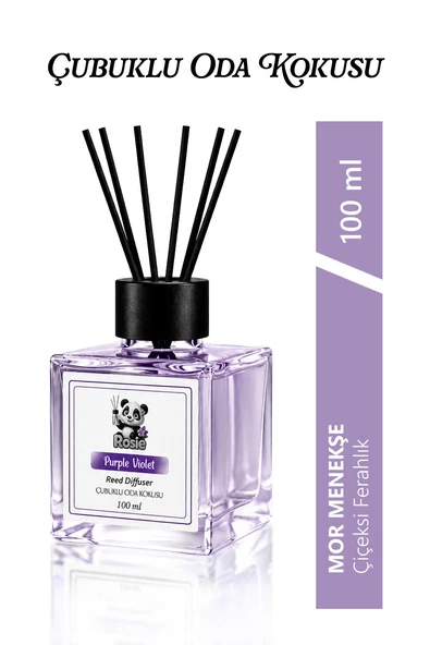 ROSIE Purple Violet Reed Diffuser Çubuklu Oda Kokusu 100 ml ürün görseli 1
