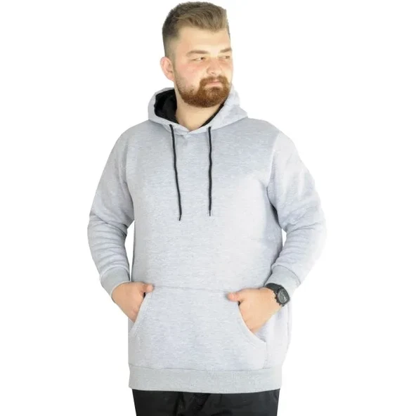 Erkek Sweatshirt Kapşonlu Pocket Basic  20562 Grimelanj ürün görseli 1