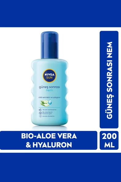 Nivea Sun Güneş Sonrası Nemlendirici Sprey – Cildi Ferahlatıcı ve Onarıcı Bakım, 200 ml ürün görseli 1