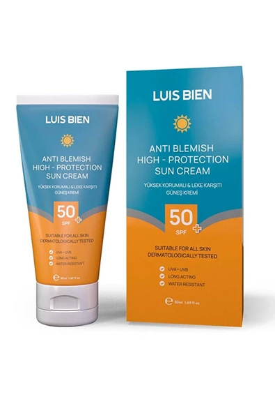 Luis Bien Yüksek Korumalı & Leke Karşıtı Güneş Kremi SPF50 – Cilt Tonunu Eşitleyen, Nemlendirici Yüz Kremi, 50 ml ürün görseli 1