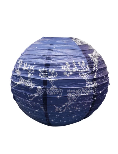 Yılbaşı Temalı Japon Feneri Mavi 40 cm ürün görseli 1