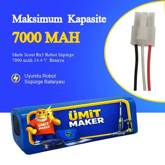 Miele Scout Rx3 Robot Süpürge 7000 mAh 14.4 V  Batarya – Orjinal Uyumlu Uzun Ömürlü, Yüksek Performans Pil ürün görseli 1