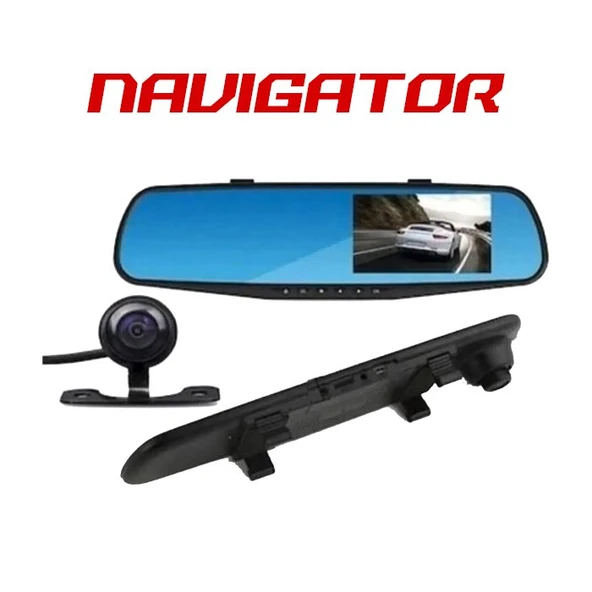 Navigator 160 Açılı 1080P DVR Ayna Yol Kayıt Kamerası NG2160A Ön Arka Kamera ürün görseli 1