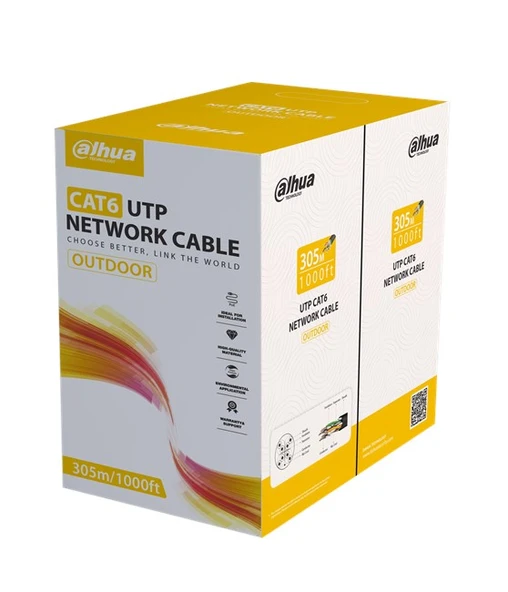 Dahua Cat6 UTP Outdoor Data Kablo Saf Bakir 305m ürün görseli 1