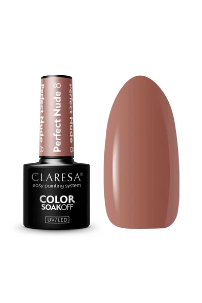 Claresa Kalıcı Oje Perfect Nude Açık Çikolata Kahverengi 08 5g ürün görseli 1