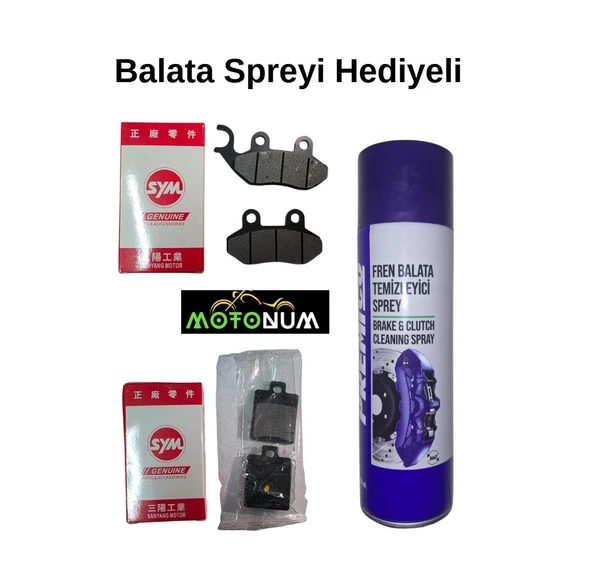 Sym Jet x 125 Ön ve Arka Fren Balata Takımı Balata Spreyi Hediyeli  OR02 ürün görseli 1