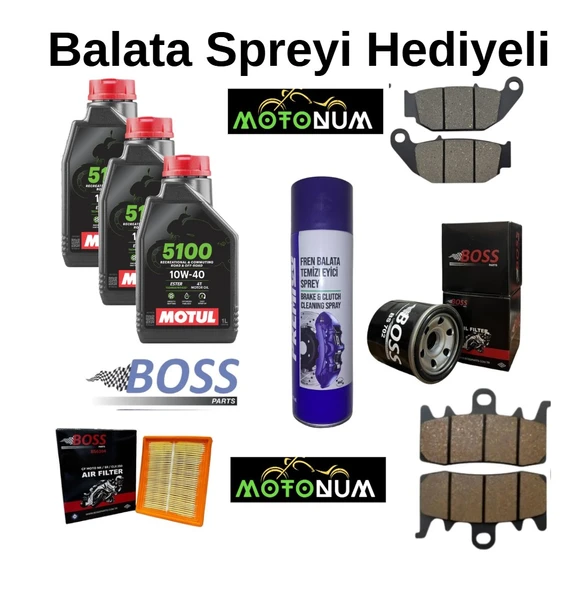 Cf Moto Sr 450 Ön Arka Fren Balata takımı ve Bakım Seti Motul 5100 ürün görseli 1