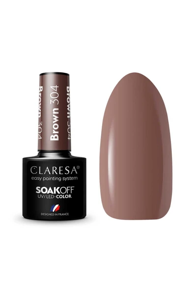 Claresa Kalıcı Oje Brown Saf Kahverengi 304 5g ürün görseli 1
