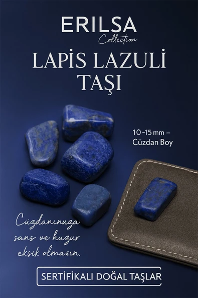 Sertifikalı Doğal Lapis Lazuli Taşı Kütle 10-15 mm – Bilgelik, Şans ve Huzur Taşı ürün görseli 1