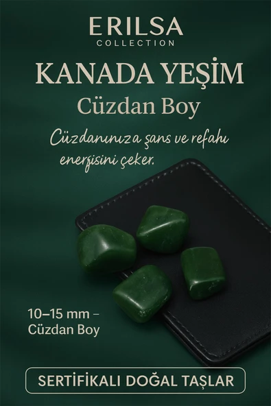 Sertifikalı Doğal Kanada Yeşim Taşı Kütle 10-15 mm – Şans ve Refah Enerjisi ürün görseli 1