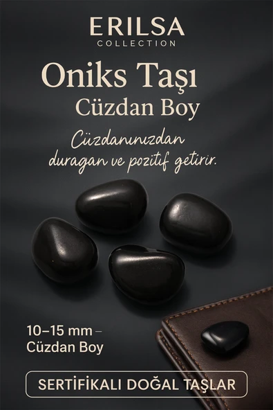 Sertifikalı Doğal Oniks Taşı Kütle 10-15 mm – Güç, Dayanıklılık ve Pozitif Enerji ürün görseli 1