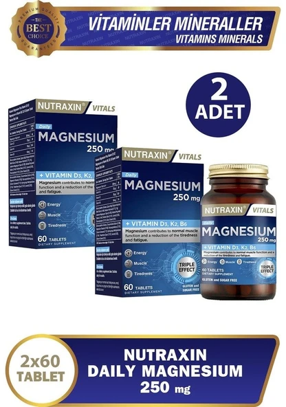 Nutraxin Magnesium Daily 60 Tablet 2 Adet ürün görseli 1