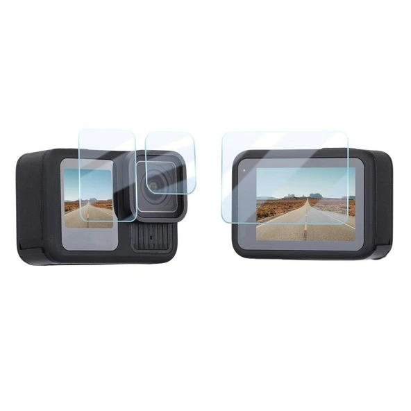 Gopro Hero 13 ile uyumlu Ekran Koruyucu Uyumlu 9H Nano ürün görseli 1