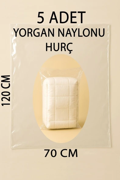 5 Adet 120cm×70cm Şeffaf Naylon Taşınma Saklama Yorgan Naylonu Torbası Hurç ürün görseli 1