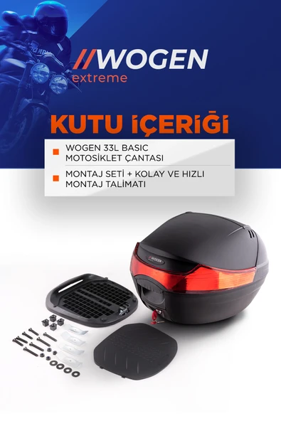 WOGEN WG33 BASİC ARKA ÇANTA (SİYAH) + KARBON DİZLİK HEDİYE - Resim 4
