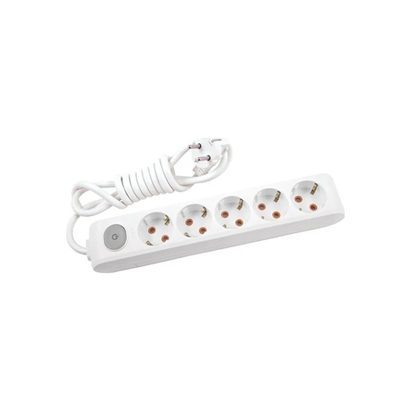 Viko Multi-Let Beşli Priz Anahtar Topraklı Kablolu Çocuk Korumalı 5 Metre-Beyaz 90117505 ürün görseli 1