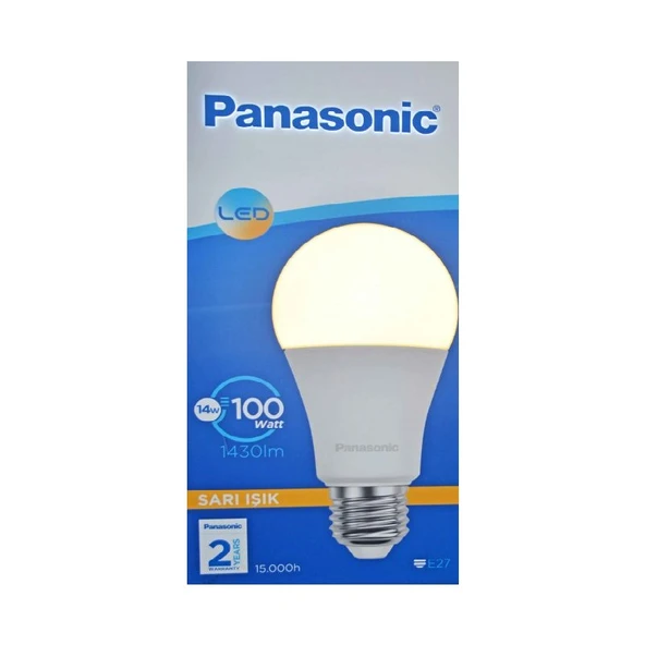 Panasonic LED Lamba 14W -100W E27 1430 Lümen Sarı Işık Akkurtlar ürün görseli 1