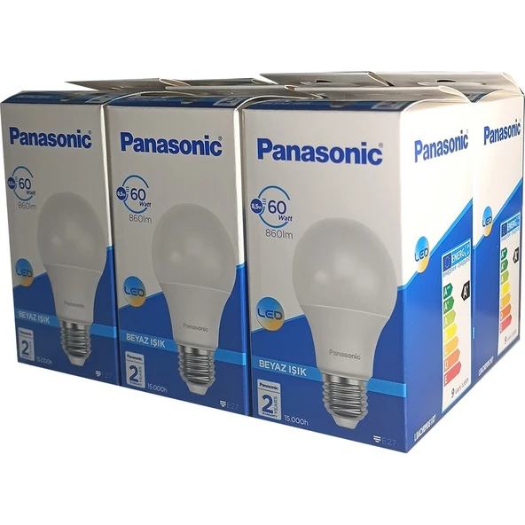 Panasonic 8.5 W – 60 W 3'lü LED Ampul E-27 Duy Beyaz Işık ürün görseli 1