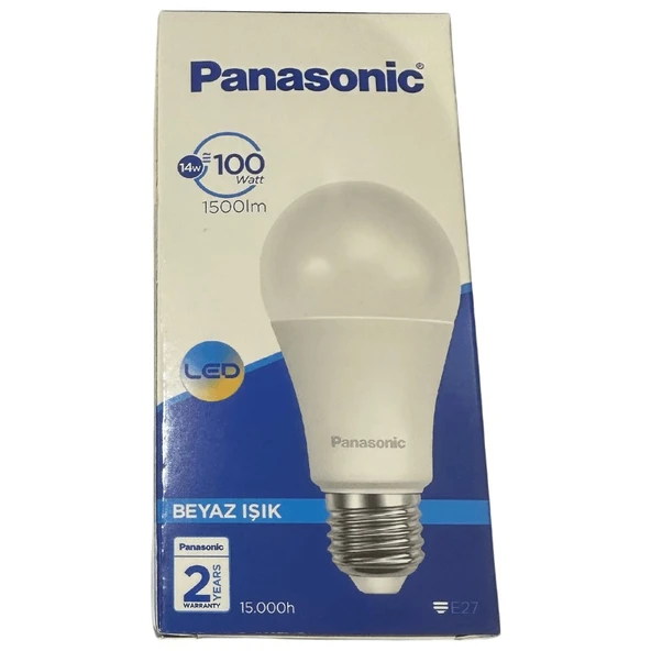Panasonic 14W (100W) 6500K (Beyaz Işık) E27 Duylu LED Ampul (8 Adet) ürün görseli 1