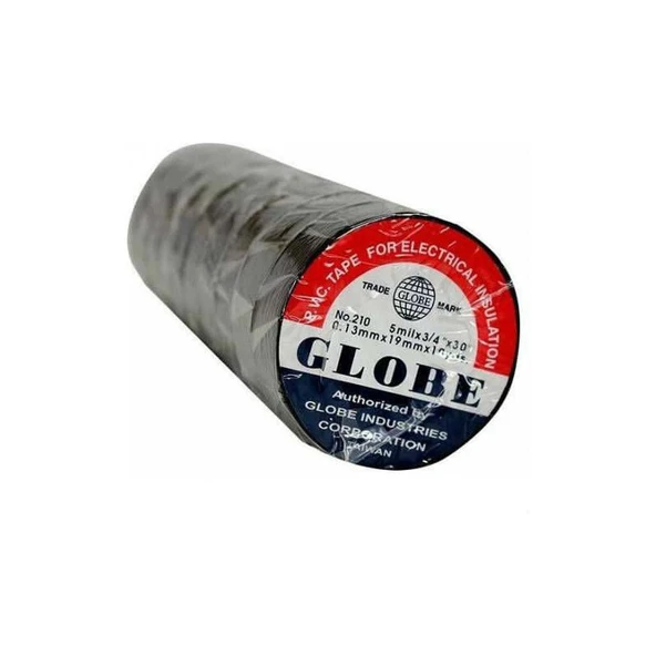 Globe Izole Elektrik Bandı 10'lu Paket - Siyah - Globe Plastik Izole Elektrik Bandı - Siyah ürün görseli 1