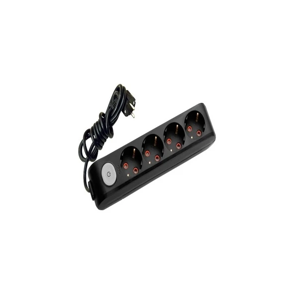 Viko 4lü 3metre Siyah Anahtarlı Grup Priz 90137403 ürün görseli 1