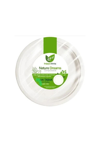 Doğaya Dönüş Karton Tabak 22 Cm 10 Lu - Resim 2