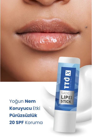 Tto X SPF20 Korumalı Sade Lipstick - Resim 3