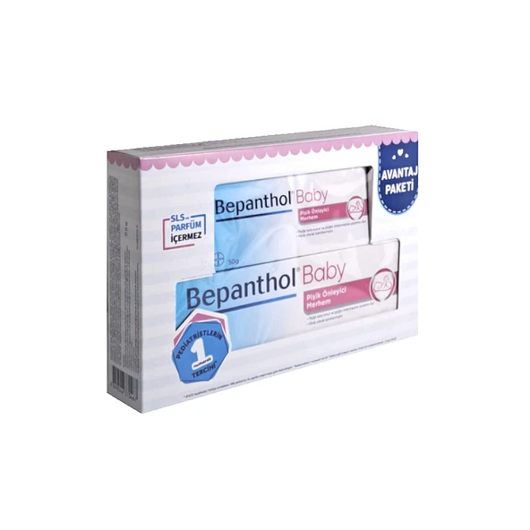 Bepanthol Baby Pişik Önleyici Merhem 50g + Pişik Önleyici Merhem 100g Avantajlı Paket ürün görseli 1