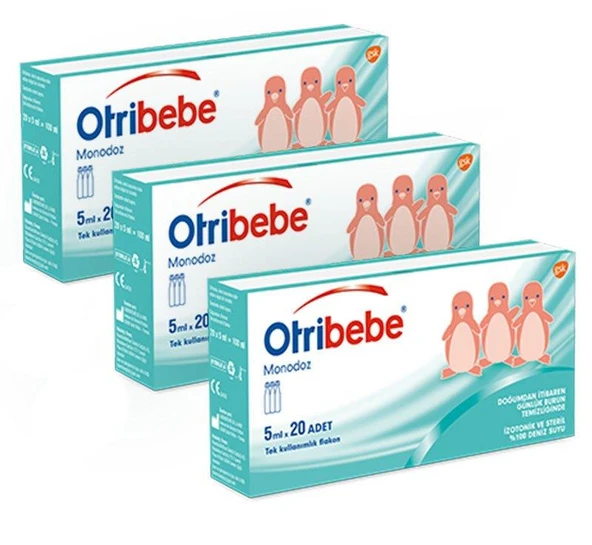 Otribebe Monodoz Serum Fizyolojik Damla 20x5ml | 3 Adet ürün görseli 1