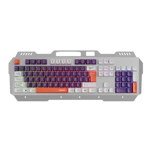 Polosmart PGM36 Kablolu RGB Aydınlatmalı Gaming Oyuncu Klavye Mor ürün görseli 1