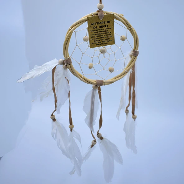 Rüya Kapanı, 12 cm, Beyaz, Düş Kapanı, Dream Catcher, Dekoratif ürün görseli 1