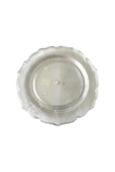 Kristal Lüks Platinum Kristal Tabak 26 cm 6 Adet Şeffaf ürün görseli 1