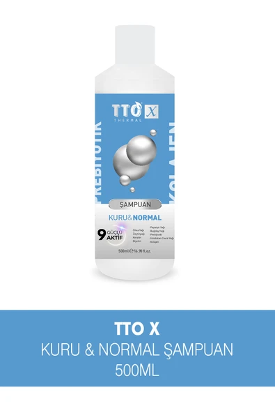 Tto X Kuru Ve Normal Saçlar İçin Şampuan Kolajen ve Prebiyotik 500ml ürün görseli 1