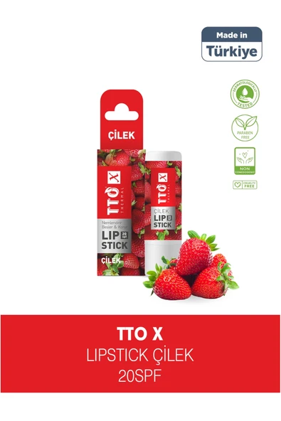 Tto X Çilek Aromalı Lip Stick 20 SPF Korumalı ürün görseli 1