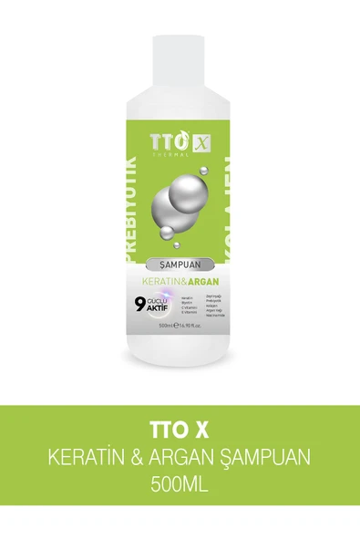 Tto X Keratin Ve Argan Özlü Saç Şampuanı Kolajen ve Prebiyotik ürün görseli 1