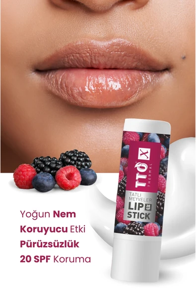 Tto X Tatlı Meyveler Lipstick 20 SPF Korumalı - Resim 3