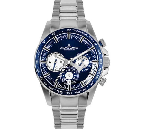 Jacques Lemans Liverpool JL.1-2127F Quartz Çelik Gri Mavi Kadran 10 ATM 40 mm Erkek Kol Saati ürün görseli 1