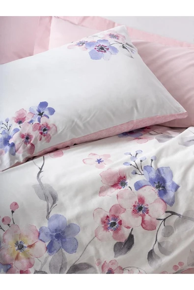 Cotton Box Modeline Çift Kişilik Nevresim Takımı Jayda Pembe ürün görseli 1