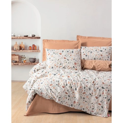 Cotton Box Minimal Çift Kişilik Nevresim Takimi Oniks Karamel ürün görseli 1