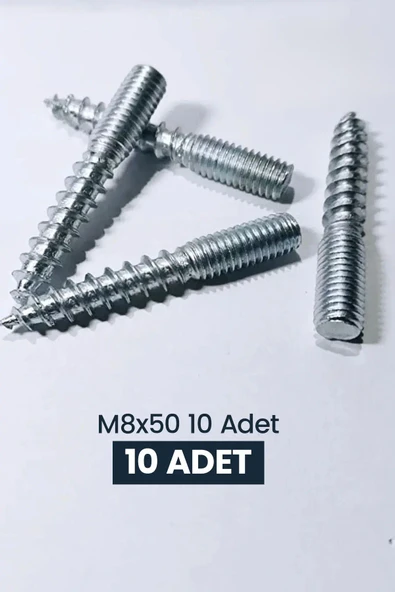 Ahşap Ayak Vidası M8x50 10 Adet ürün görseli 1