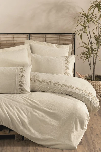 Cotton Box Keten Çift Kişilik Nevresim Takımı Darian ürün görseli 1