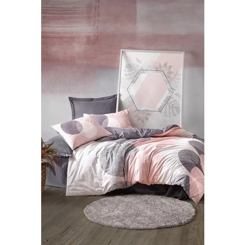 Cotton Box Modeline Çift Kişilik Nevresim Takımı Leron Gri ürün görseli 1