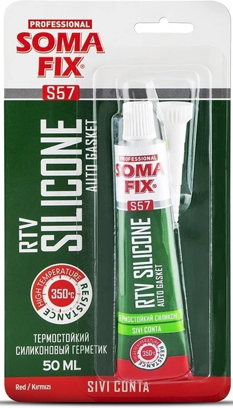 SOMAFİX RTV YÜKSEK ISI SİLİKONU SIVI CONTA 50 ML (KIRMIZI) S57 ürün görseli 1