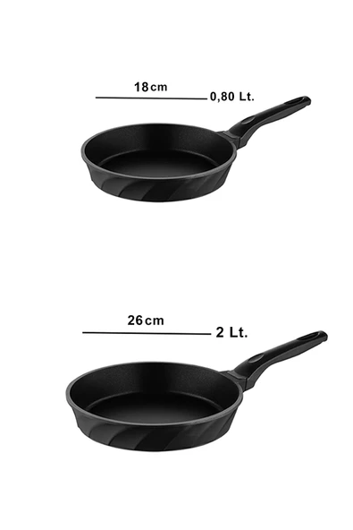 Vento 2 Parça Döküm 18-26 cm Tava Seti - Resim 4