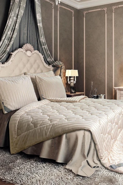 Varol Majesti Yorgan King Size Bej - Resim 2