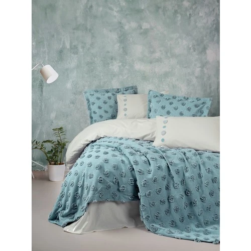 Cotton Box Limi Yatak Örtülü Nevresim Takımı Aldo Mint ürün görseli 1