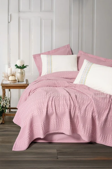 Cotton Box Aura Tek Kişilik Takımı Pebble Pembe ürün görseli 1